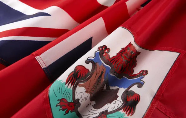 Flag, coat of arms, fon, flag, coat of arms, Bermuda, Bermuda, Bermuda