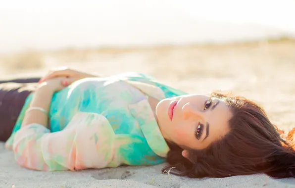 Look, girl, brunette, lips, lies, Eva, brown eyes, Eva