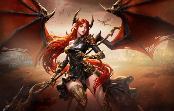 Girl, demoness, League of Angels, League of angels