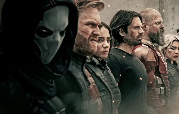 Team, Olga Kurylenko, Olga Kurylenko, poster, comic, MARVEL, Sebastian Stan, Hannah John-Kamen
