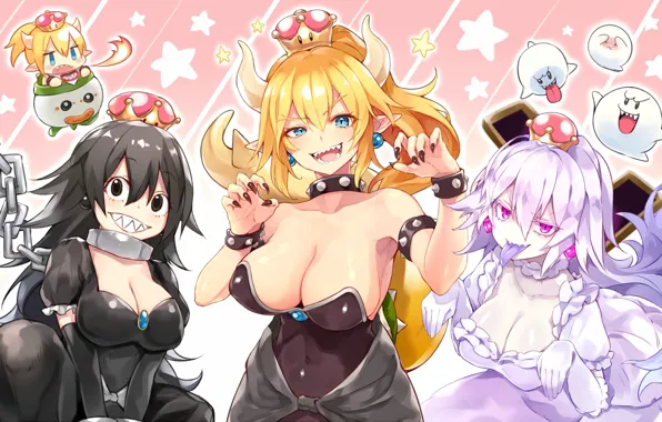 Picture girl, characters, Super Mario Bros