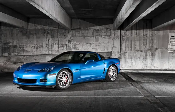 Blue, Z06, Corvette, Chevrolet, Chevrolet, blue, Corvette, 360 three sixty forged