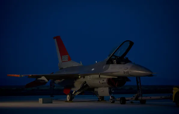 Picture the evening, fighter, F-16, Fighting Falcon, multipurpose, "Fighting Falcon"