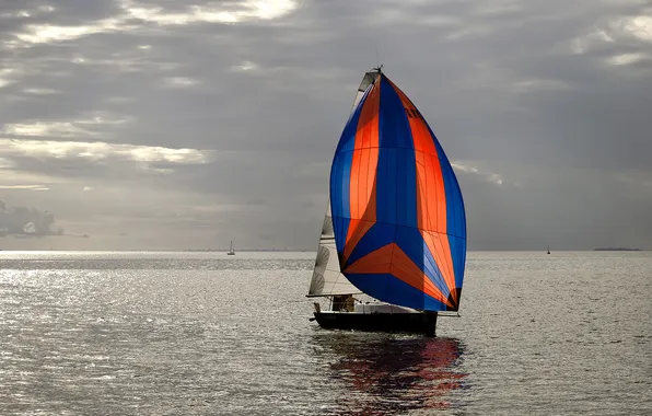 Picture HORIZON, The OCEAN, The SKY, SAIL, YACHT, MAST