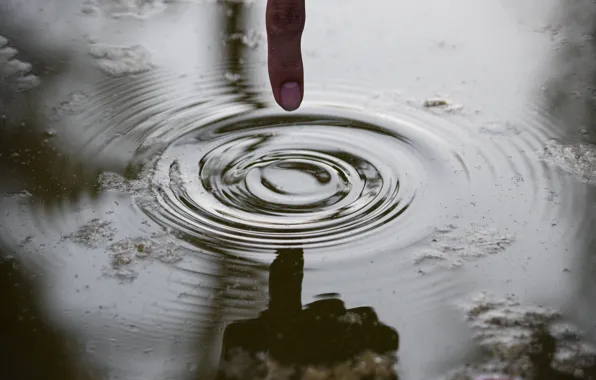 Water, wave, finger