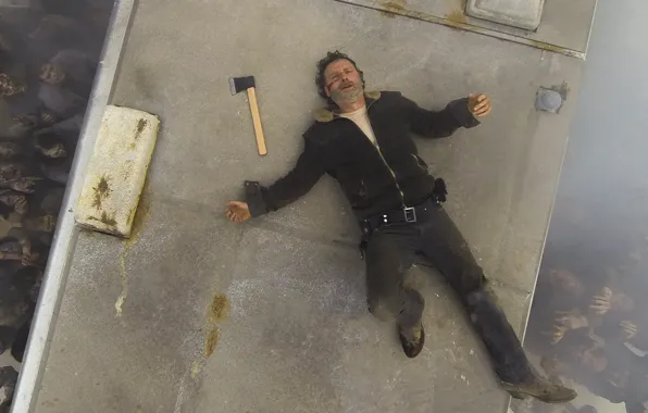 The Walking Dead, Rick Grimes, The walking dead, hatchet