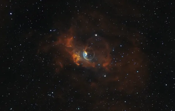 Nebula, Bubble, Bubble, Cassiopeia, in the constellation, emission