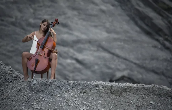 Girl, music, cello