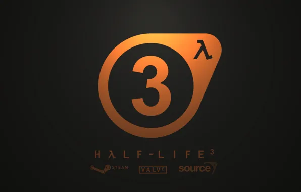 Picture logo, Valve, orange, Half-Life-3