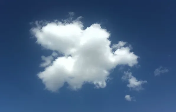 The sky, blue, heart, cloud, sky, heart