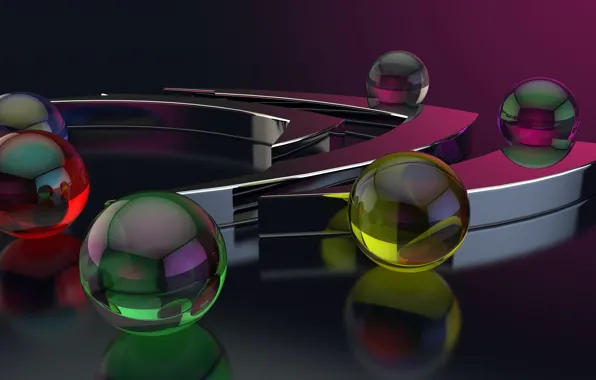 Balls, balls, color, twilight, the volume