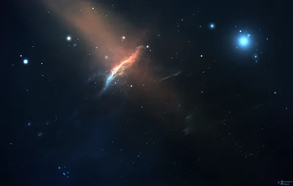Picture space, stars, nebula, fiction, art, space, fantasy, nebula