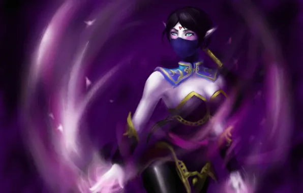 Picture magic, art, Lana, girl, beauty, aura, Dota 2, Templar Assassin