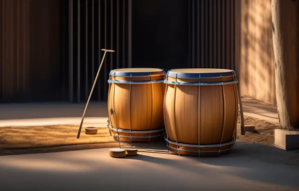Music, drums, drum, musical instrument, digital art, AI art, neural network, the art of artificial …