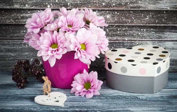 Box, gift, bouquet, pot, chrysanthemum, congratulations, rezvyi, THE OFF