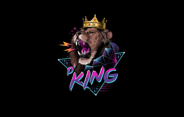 Minimalism, Cat, Style, Leo, Background, King, King, Art