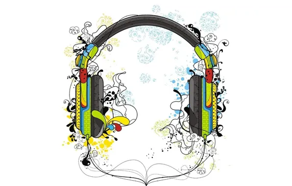 Color, music, Headphones