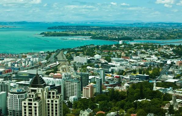 The city, house, photo, New Zealand, top, Auckland