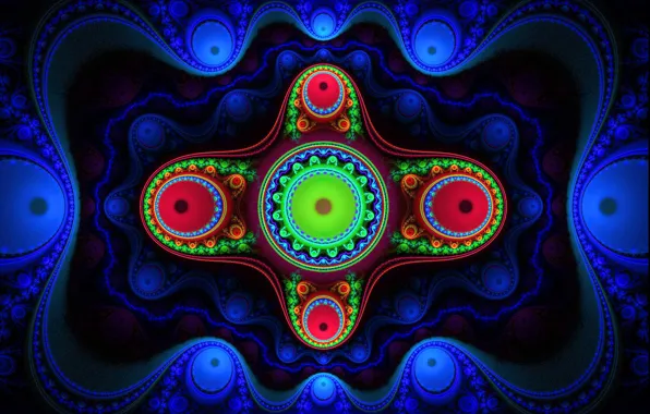 Picture light, pattern, color, fractal, twilight, symmetry