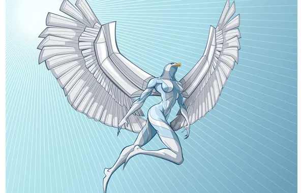 Light, eagle, people, wings, Vector