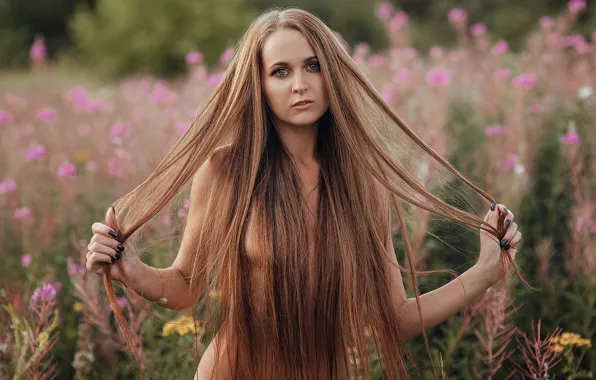 Girl, Hair, Yulia Smirnova, Sergey Freyer