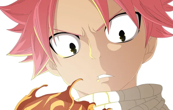 Face, fire, scarf, guy, Fairy Tail, Natsu Dragneel, Natsu Dragneel, by alexanj