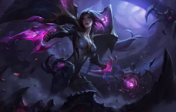 Picture Splash, League of Legends, LoL, Artwork, League Of Legends, Abyss, Kai'Sa, Daughter of the Void