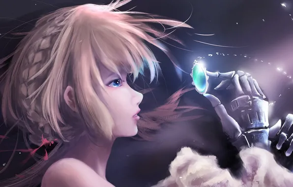 Girl, stone, blonde, Violet Evergarden