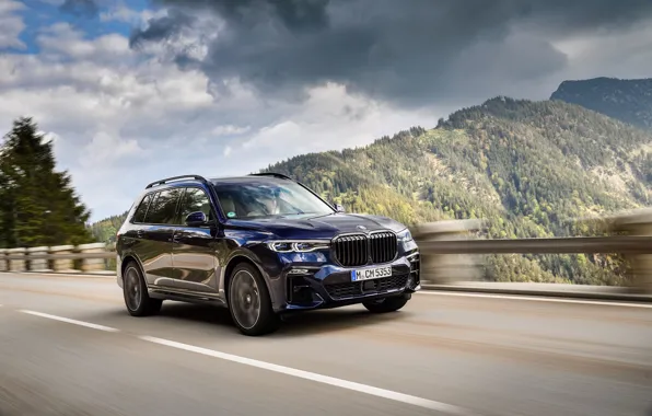 Picture BMW, the fence, crossover, SUV, 2020, BMW X7, M50i, X7