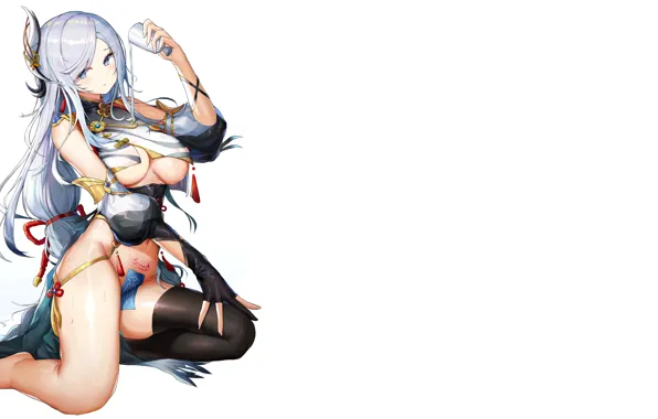 Picture girl, hot, sexy, wet, boobs, anime, water, cup
