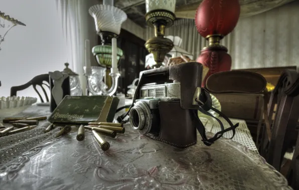 Background, camera, cartridges