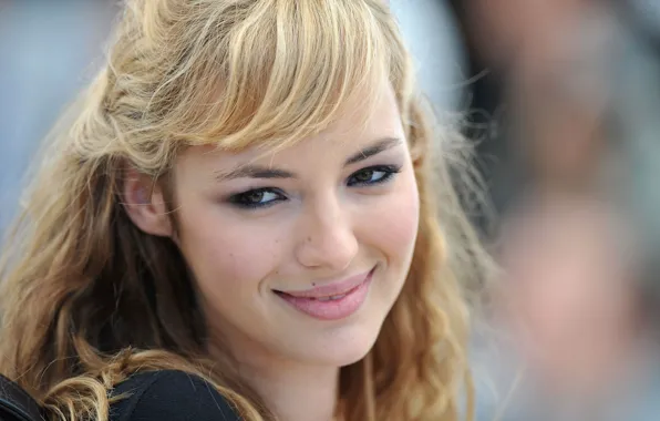 Wallpaper girl, smile, blonde, cutie, Louise Bourgoin for mobile and