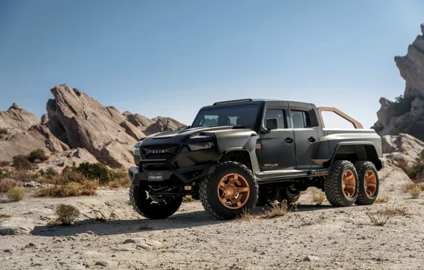 Pickup, Rezvani, 2020, rock, Hercules 6x6