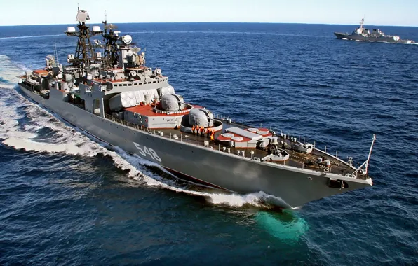 Large, Navy, anti-submarine ship, BOD, Pacific Fleet, &quot;Admiral Panteleev&quot;, project 1155