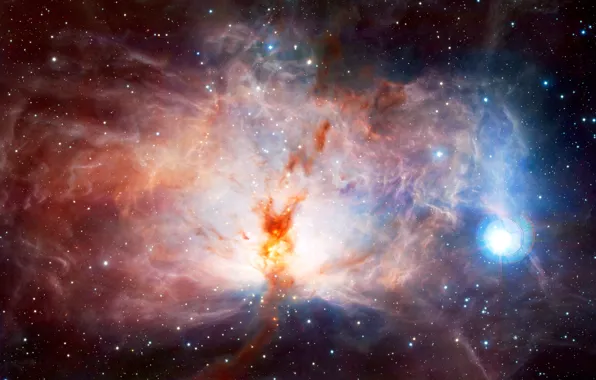 Picture space, nebula, beauty, Flame nebula, ngc 2024, nebula flame