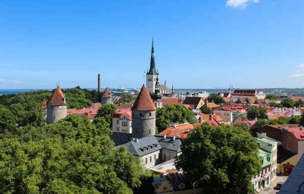 Estonia, Tallinn, panorama, fortress