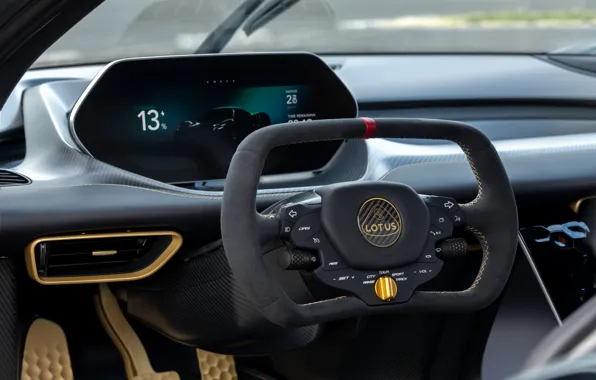 Lotus, steering wheel, Evia, Lotus Evija Fittipaldi