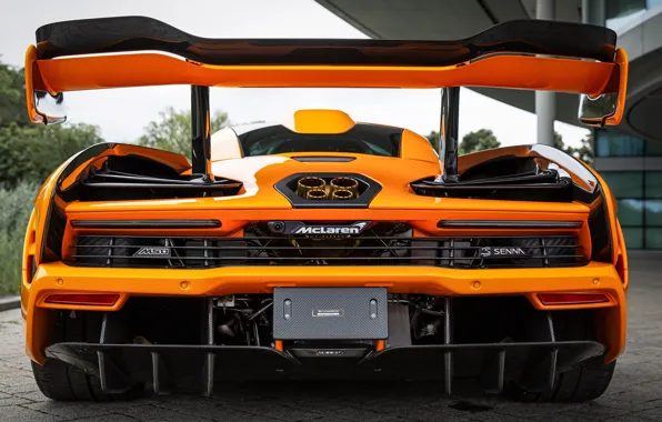 Orange, mclaren, senna, 2160p