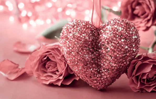 Heart, rose, love, rose, heart, pink, romantic, Valentine's Day