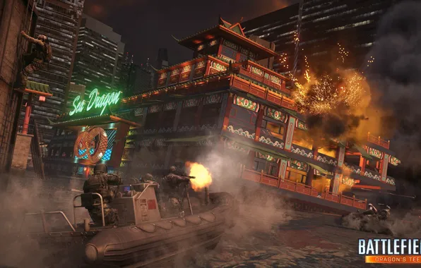 Water, fighters, DICE, Battlefield 4, Dragon’s Teeth, Qatar explosion