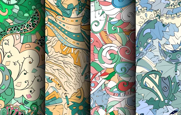 Green, background, pattern, colorful, patterns, seamless