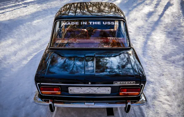 Picture winter, Lada, made in ussr, VAZ-2103