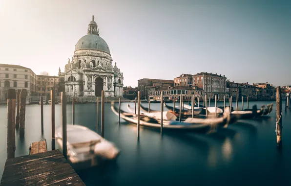 Picture Italy, Church, Venice, channel, gondola