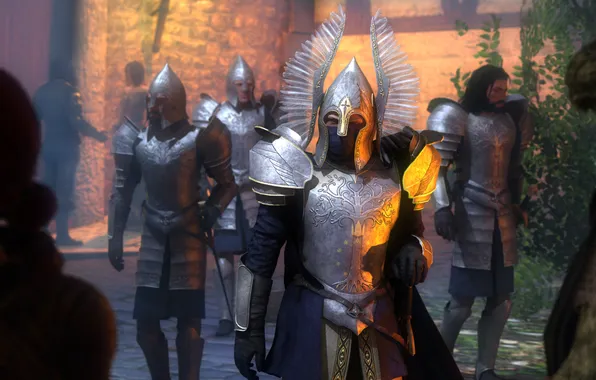 Soldiers, helmet, armor, Lord of the Rings, Soldiers of Gondor