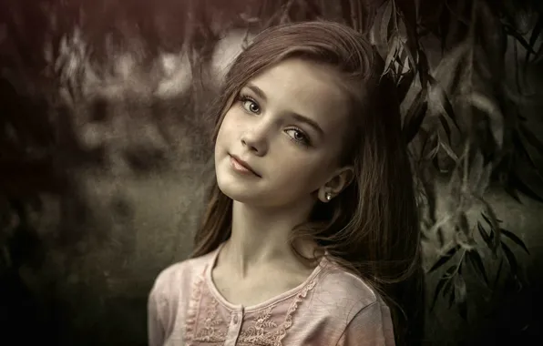 Portrait, treatment, girl, the beauty