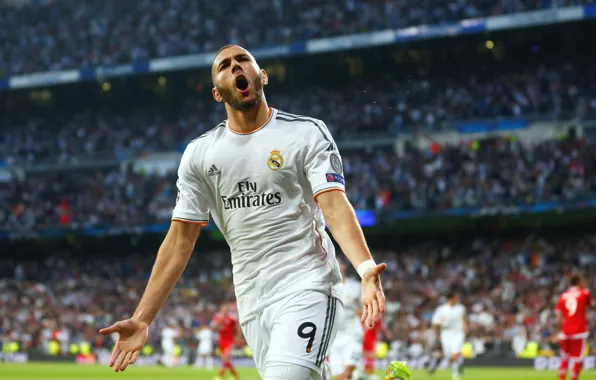 Goal, Real Madrid, UEFA Champions League, Karim Benzema, Bayern Munich, Santiago Bernabeu Stadium