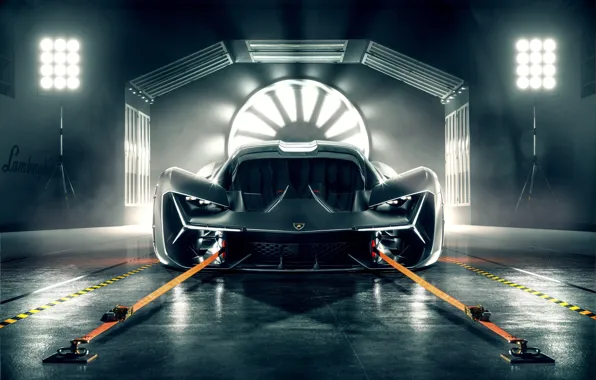 Lamborghini, Light, Front, View, Hypercar, The Third Millennium