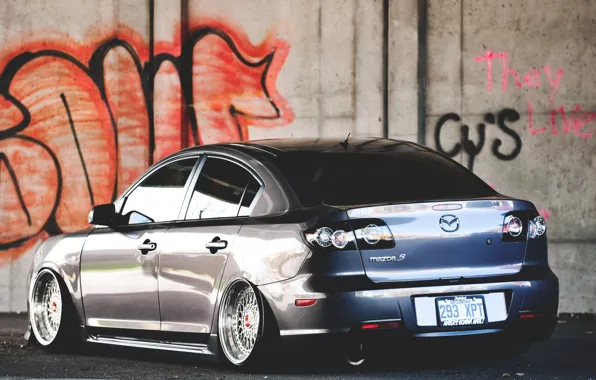 Graffiti, graffiti, mazda, Mazda