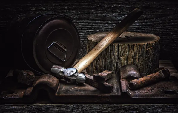 Background, hammer, tool