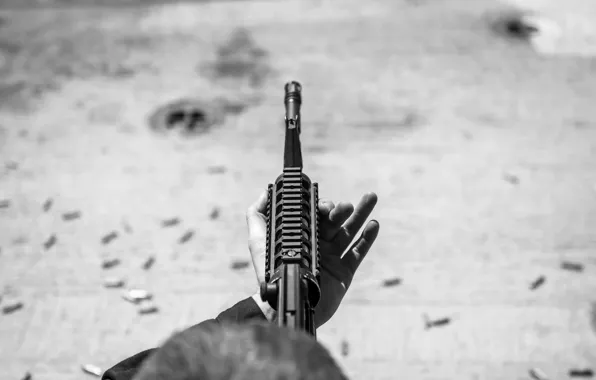 Weapons, background, people